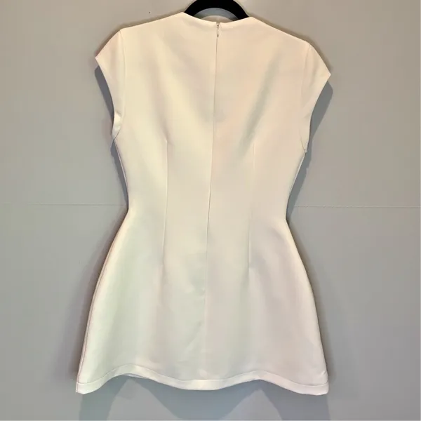 OddMuse Off-White Cap Sleeve Mini Dress - size Medium - Image 2