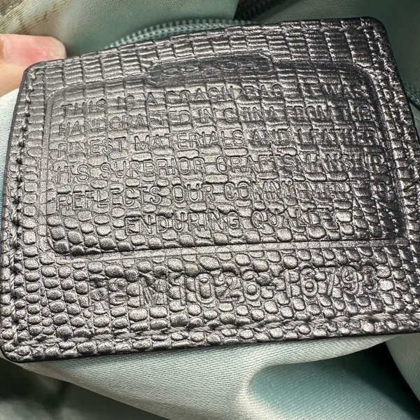 Coach Kristen Shoulder Bag Op Art Ombre Gray Fabric and Leather Purse 16793 - Image 9