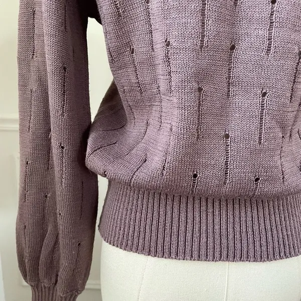Vintage 70s Foxmoor Mauve Purple Sweater XS - Image 7