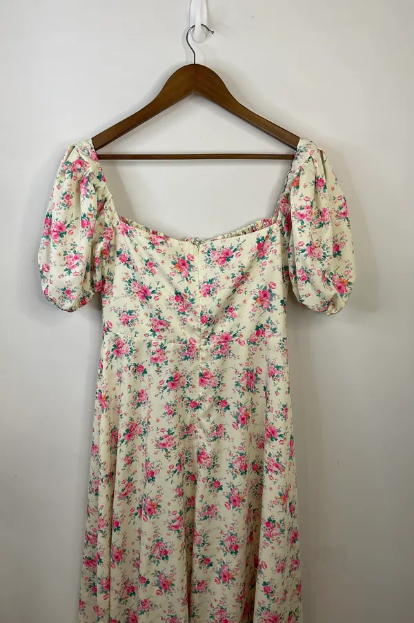 Floral Puff Sleeve Maxi Dress - Image 8