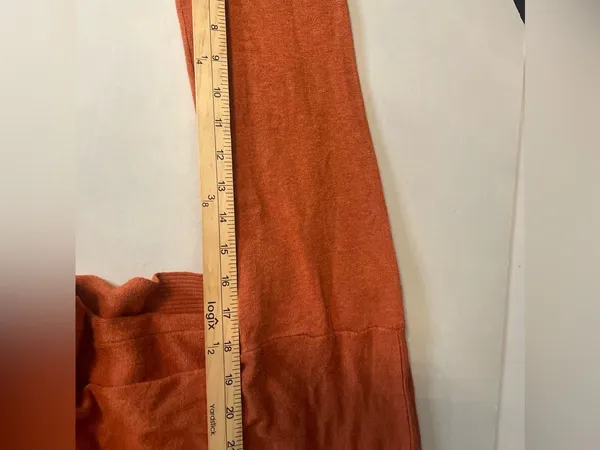 Debut Size M Burnt Orang Open Front Cardigan Sweater With Pockets Soft Cozy Chic - Image 10