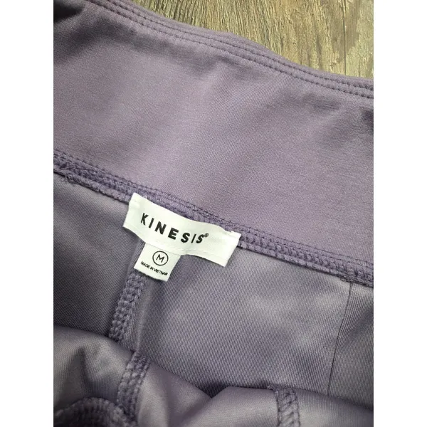 Kinesis Pull-On Pleated Cropped Scuba Pants Purple Lilac Size Medium - Image 3