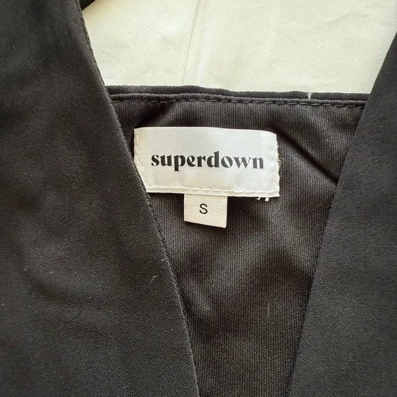 Superdown Sleek Black Backless Dress - Image 3