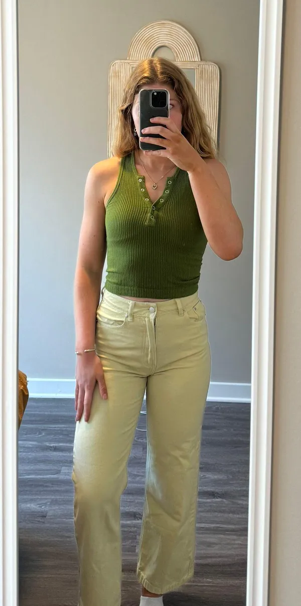 Glassons light green jeans - Image 2