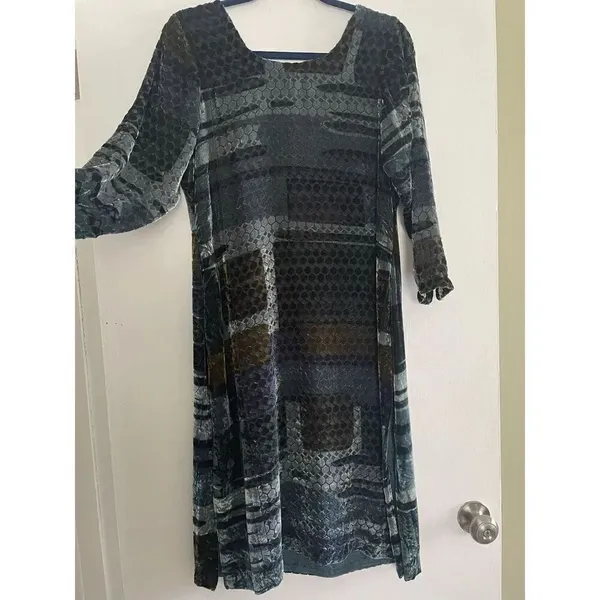 Women Kurta Pakistani Indian Kurti Shirt Dress S velvet silk and silk lining - Image 9