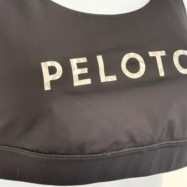 Lululemon‎ Peloton Energy Bra Women 8/M Black Strappy Camo Logo Sports Bra Top - Image 3