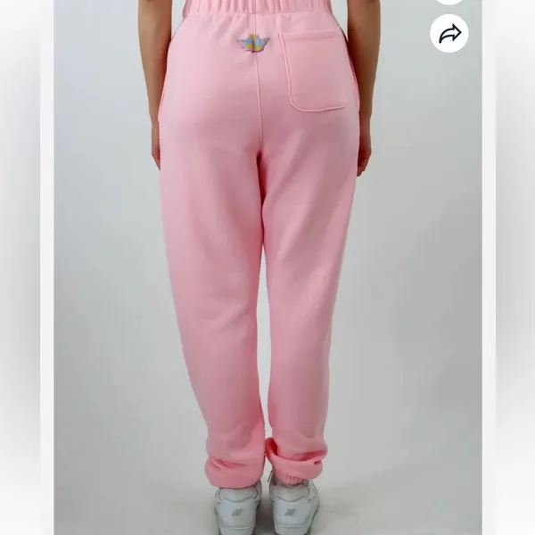 Boys‎ Lie Better Half Mac Slim Sweatpants in Pink Size Small - Image 2