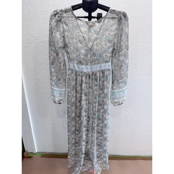 Altar'd State Chiffon Kimono Dress Open Front Boho Bohemian Cottage Fairy Sz XS - Image 3