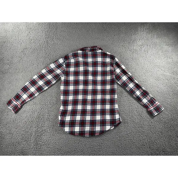 Ralph Lauren Flannel Lounge Shirt Women S Embroidered Logo Plaid Relax Sleep Top - Image 3
