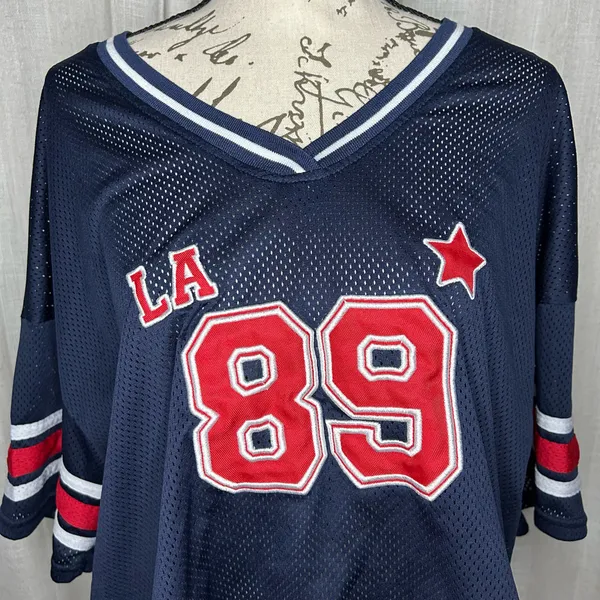 TJ Maxx Large Women’s LA 89 Cropped Jersey Tee - Image 3