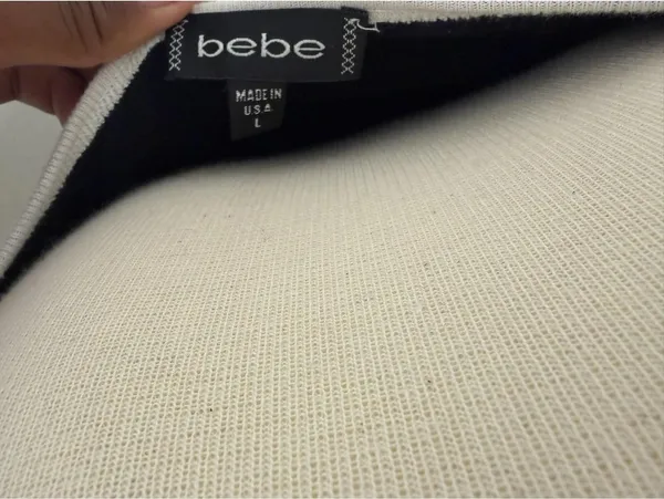 Y2K Bebe Black Tank Rhinestone Logo Sz L - Image 2