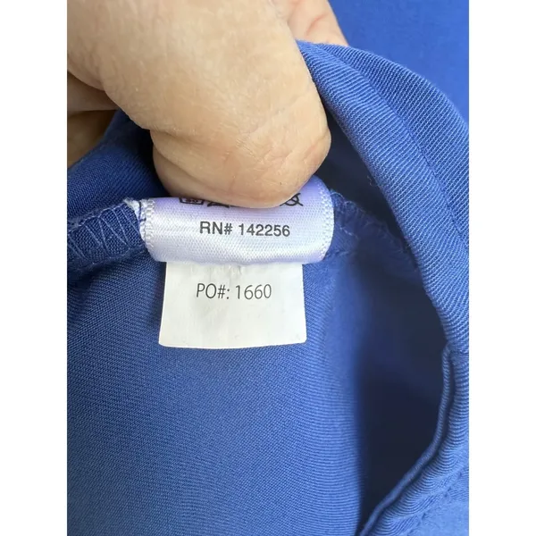 FIGS Rafaela Oversized Scrub Top Denim Blue PO #1660 Women's Size Large - Image 4