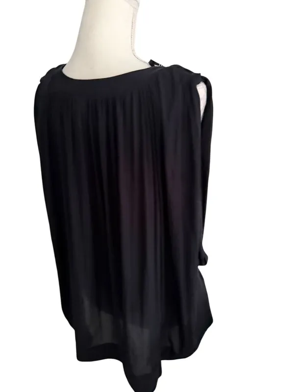 FREE PEOPLE Black Swing Linen Blend Tank Top Size Medium - Image 5