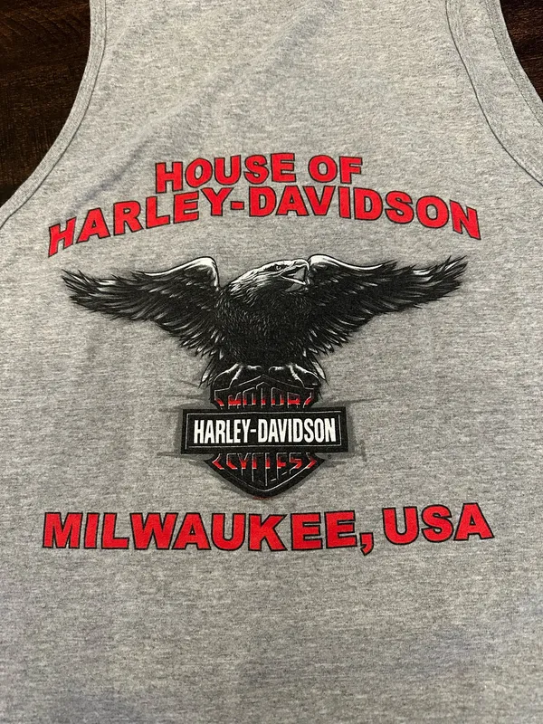 2004 Harley Davidson Men’s Tank Top-Milwaukee-Size Medium - Image 9