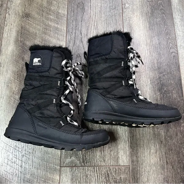 Sorel Women’s Whitney Tall Lace II Boot Black Waterproof Boots Women’s Size 5 - Image 3