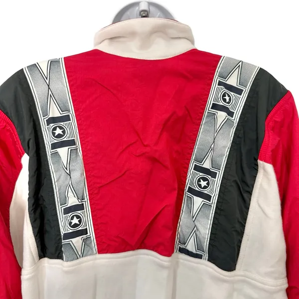 Vintage 80s 90s Head Red White Black Ski Windbreaker Women's Sweatshirt size S - Image 9