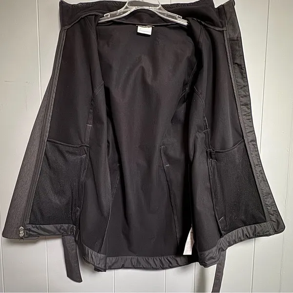 COLUMBIA Take to the Streets II Trench Coat Tie Waist Hood Gray Size Small - Image 3
