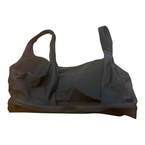 Aerie Bikini Wide Strap Scoop Bikini Top Large Black Scoop Neck Removable Cups - Image 3