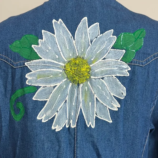 Studio Blue Floral Long Sleeve denim Dress - Image 7