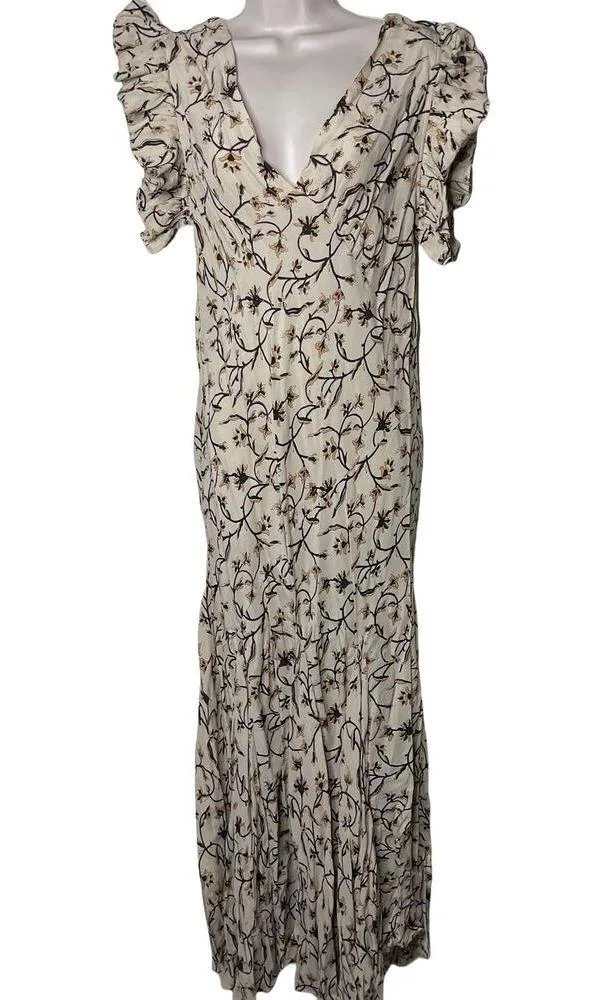 Doen Brindille cream scroll print maxi dress sz L - Image 2