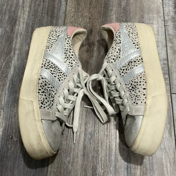 Gola Orchid orchid platform tropic cheetah, silver and pink sneakers size 7 - Image 3