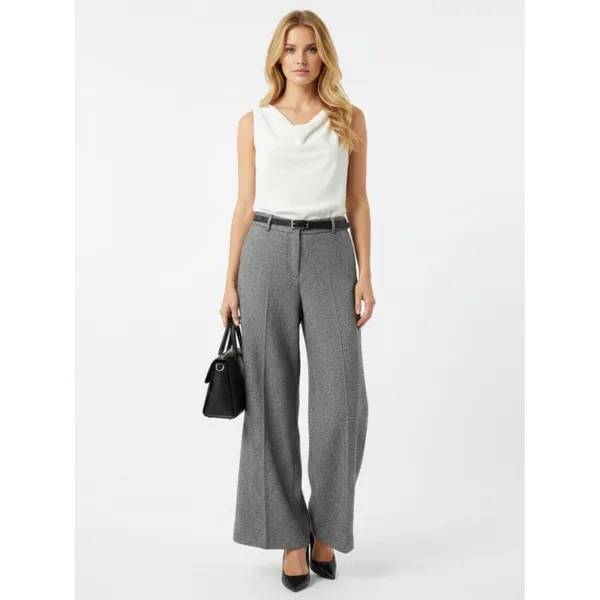 Talbots 100% Wool Black & Gray Thin Striped Trouser Pants 8 - Image 6