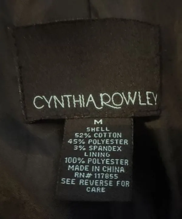 Cynthia Rowley Black Ruffle Front Jacket Blazer with Belt Size M - Image 2