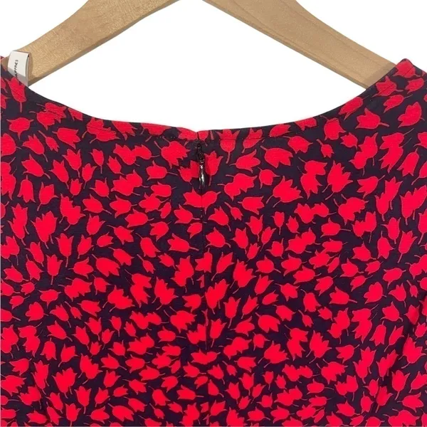 Lark & Ro Red Floral Ruffle Sleeve Fit And Flare‎ Knee Length Dress Sz 0 - Image 8