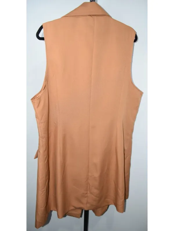 SHEIN Curve Tan Double Breasted Sleeveless Blazer Vest Plus Size 3XL - Image 2