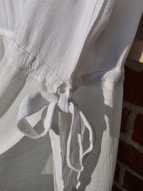 Zara White Maxi Swim Coverup Small - Image 3