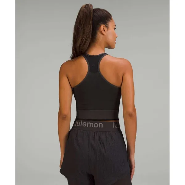 Lululemon Seamless Mesh Supportive Training Tank Top Graphite Grey Size 2 - Image 2