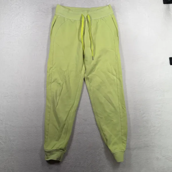 Lululemon 6 Scuba High Rise French Terry Jogger Garment Dye Highlight Neon Yello - Image 4