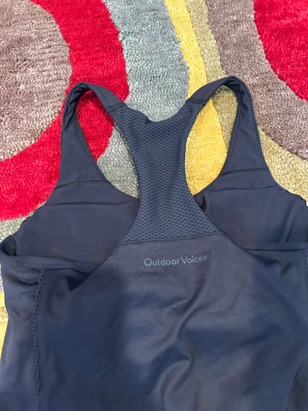 Outdoor Voices NWT Doing Things Dress Workout Dress Black Racerback Padded Small - Image 7