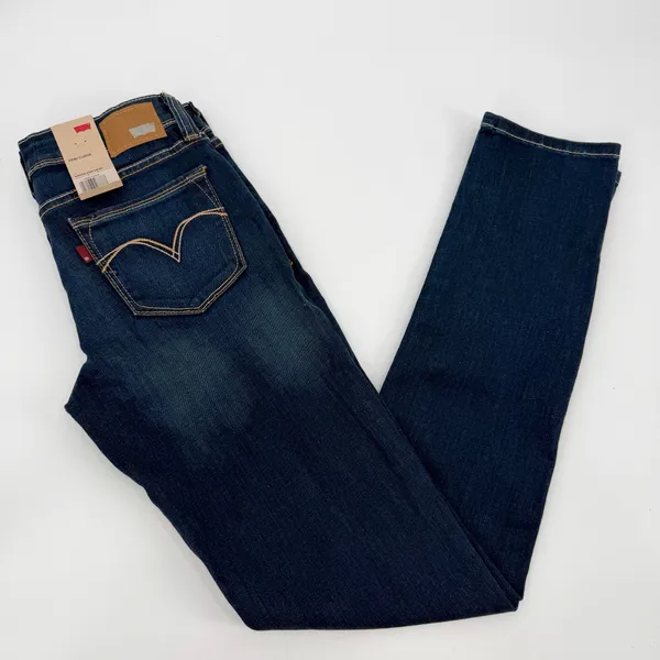Levis’s Jeans Women’s 5S/27 Dark Blue Demi Curve Low Skinny Leg Whiskered NWT - Image 8