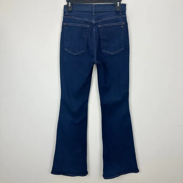 NEW Madewell The Stretch Flare Jean Rinse Wash Dark Blue High Rise US 26 - Image 8