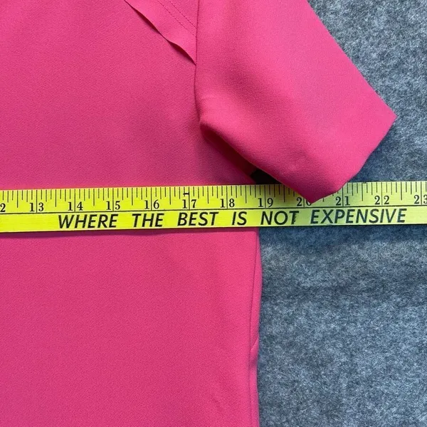 BANANA REPUBLIC‎ Dress Size 10 Pink Flounce Shift Dressy Cocktail Party Summer - Image 6