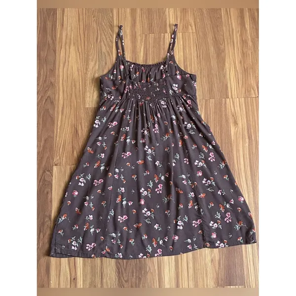 Wild Fable Floral Cami Mini Dress - Brown / Espresso Size XS - Image 3