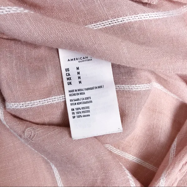 American Eagle Outfitters Pink Button Down Shirt - Image 6