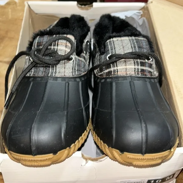 NWT St. John’s Bay Rockwell Black Rain Duck Boots Women’s Size 10 Memory Foam - Image 8