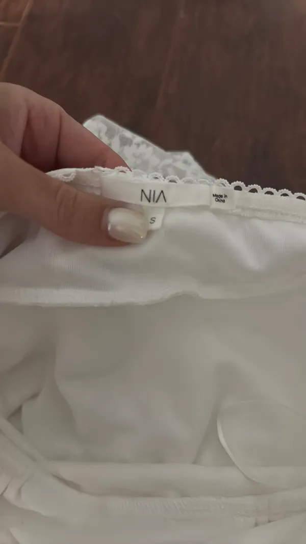 White Lace Strapless Mini Dress - Image 3
