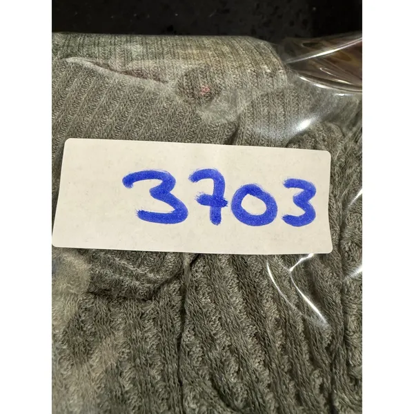 We The Free Free People Womens Large Green Waffle Knit Thermal Kangaroo Pocket - Image 6