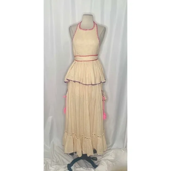 NWT!! FREE‎ PEOPLE Island Time Embroidered Set Skirt Halter Top Gauzy Small - Image 2