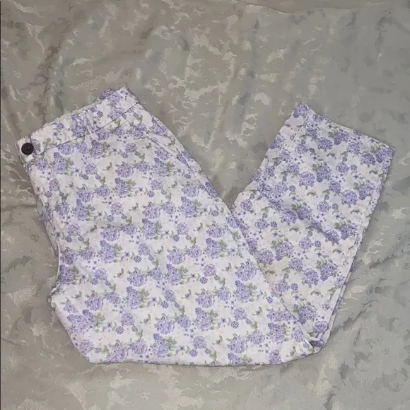 5/$30🎈 LOGG by H‎ & M women’s floral ankle pants size 12 - Image 2