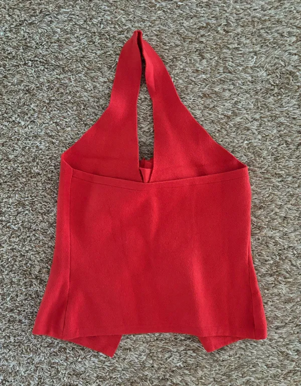 Red Flower Halter Neck Top - Image 3