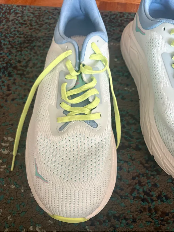 Hoka One One Women's Pale Blue Running Sneakers with Lime Accents - Image 2