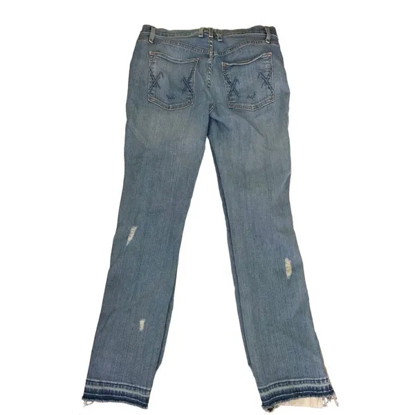 McGuire Denim McGuire Ibiza Crop Step Hem Jeans Racer Side Stripe Style 5b women's size 28 - Image 2