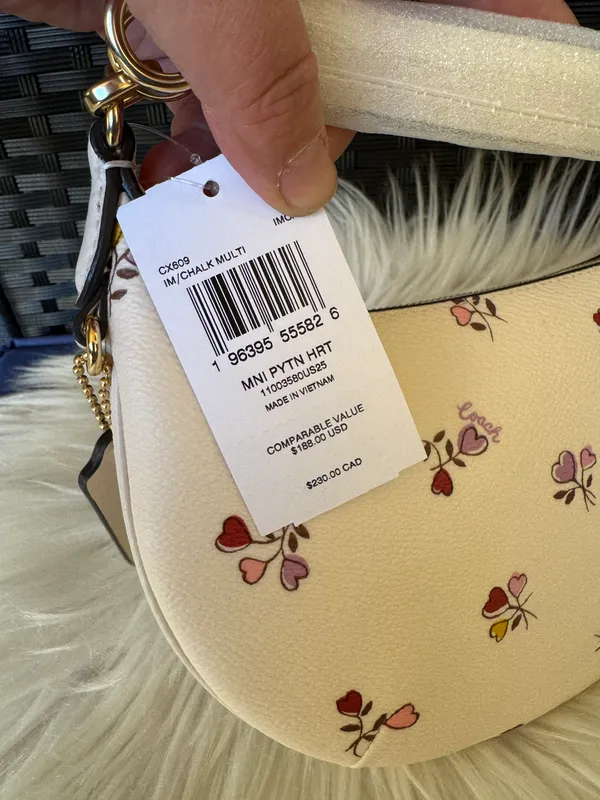 Coach Mini Payton Bag With Heart Print CX609 NWT Chalk Multi - Image 12