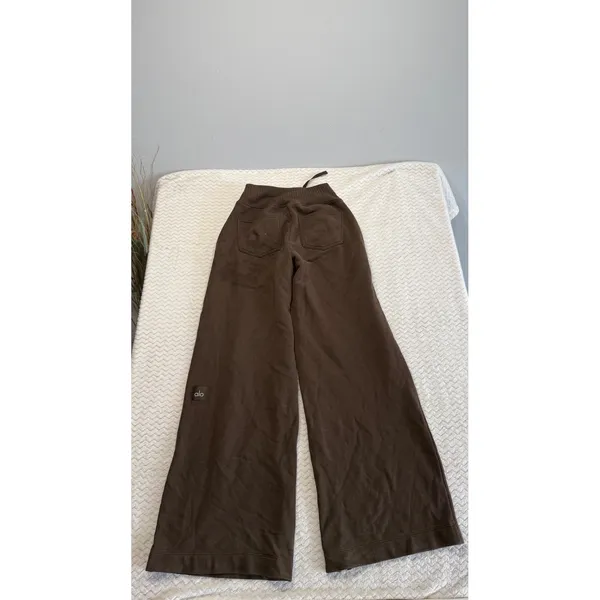 Alo Yoga Serenity Wide Leg Sweatpants Espresso Brown XXS Wide Leg Fleece - Image 3