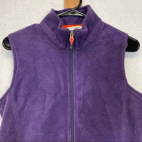 Woolrich Purple Sleeveless Full Zip Fleece Jacket Vest Size S‎ - Image 2
