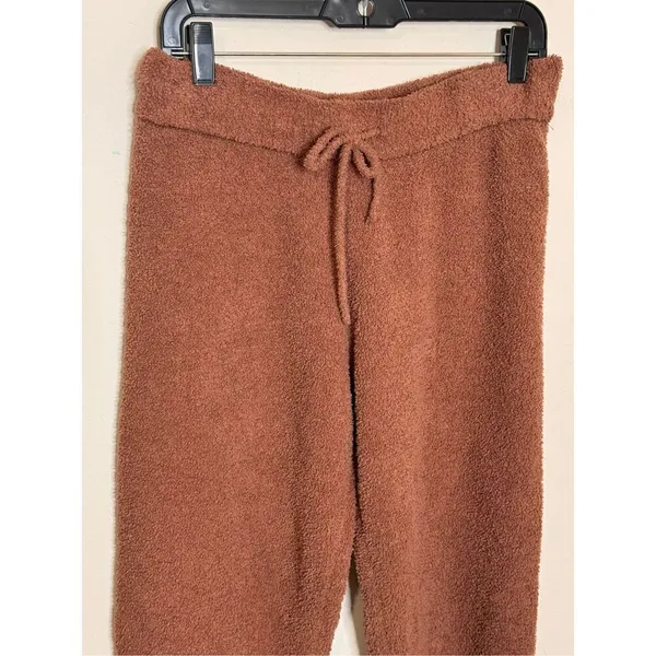 Anthropologie Daily Practice Brown Teddy Sweater Jogger Pants M - Image 3